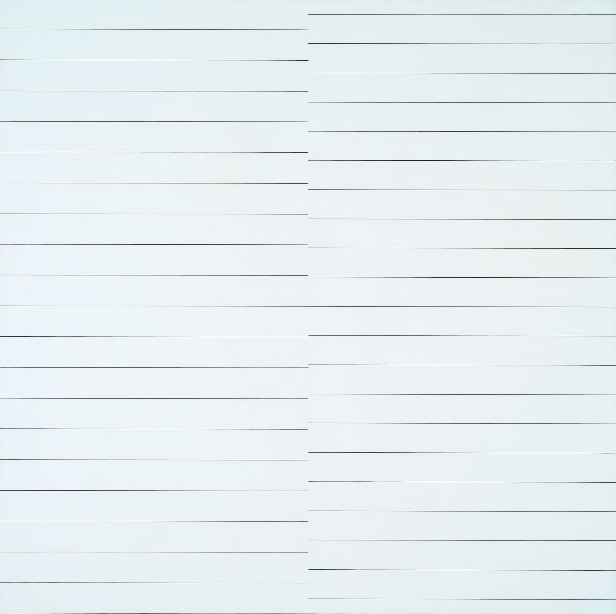 Francois Morellet 19 lignes parallèles et 21 lignes parallèles avec 1 interfèrence, 1974