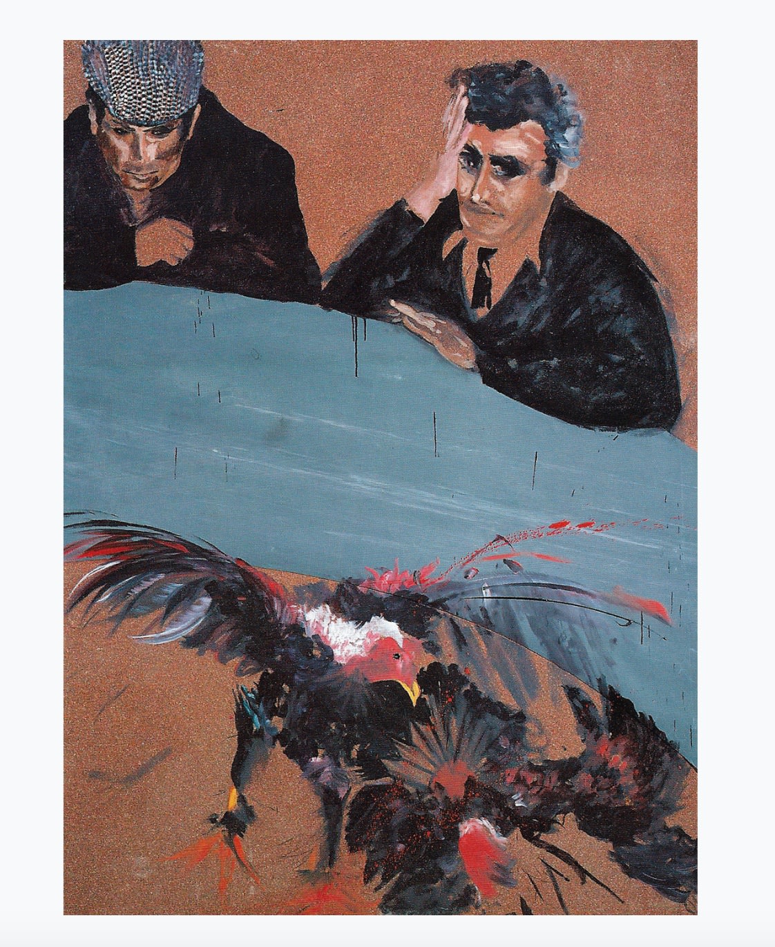 Aldo Mondino Combattimento di galli, 1991