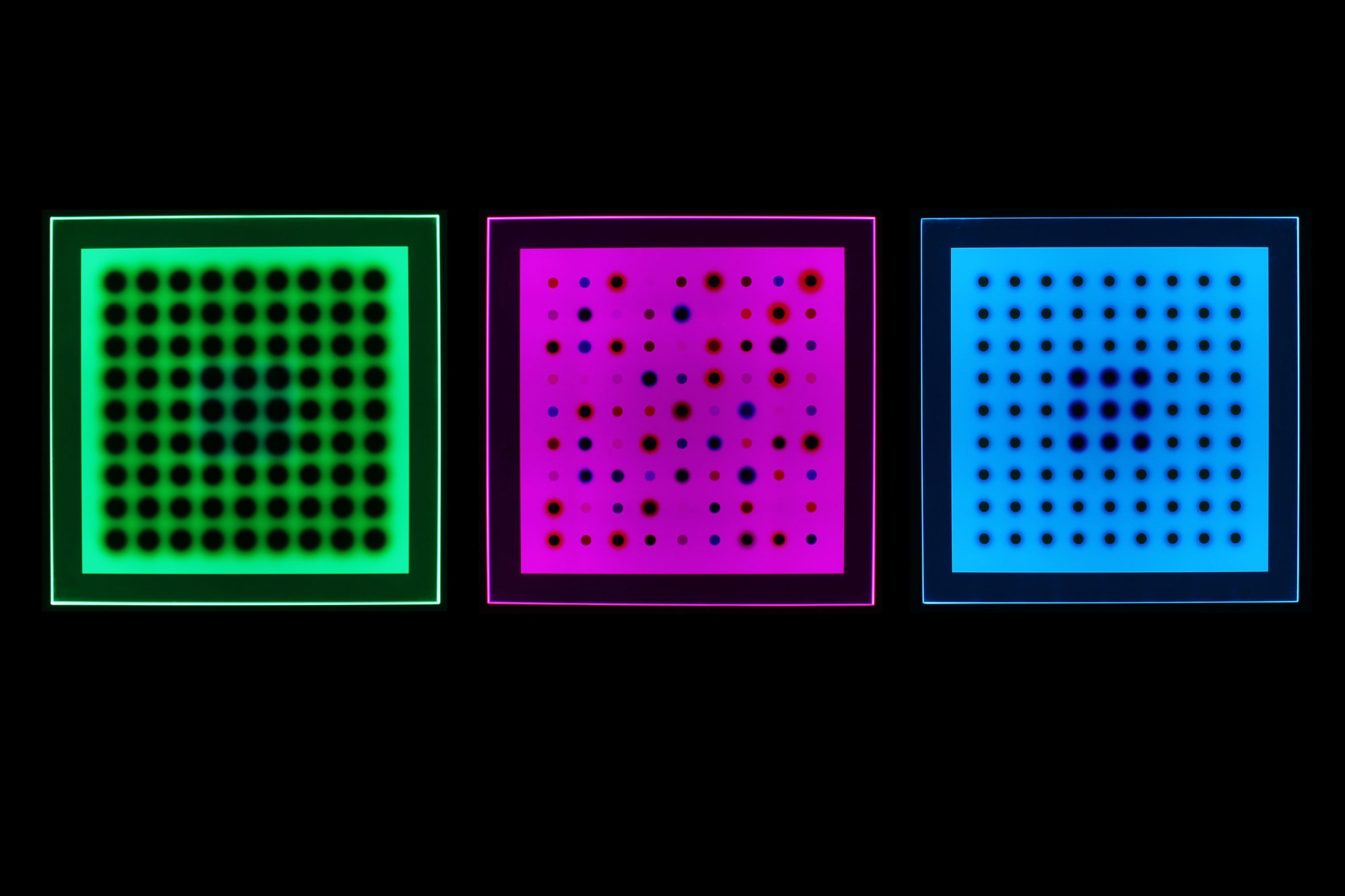 Light Movements, View in the darken space