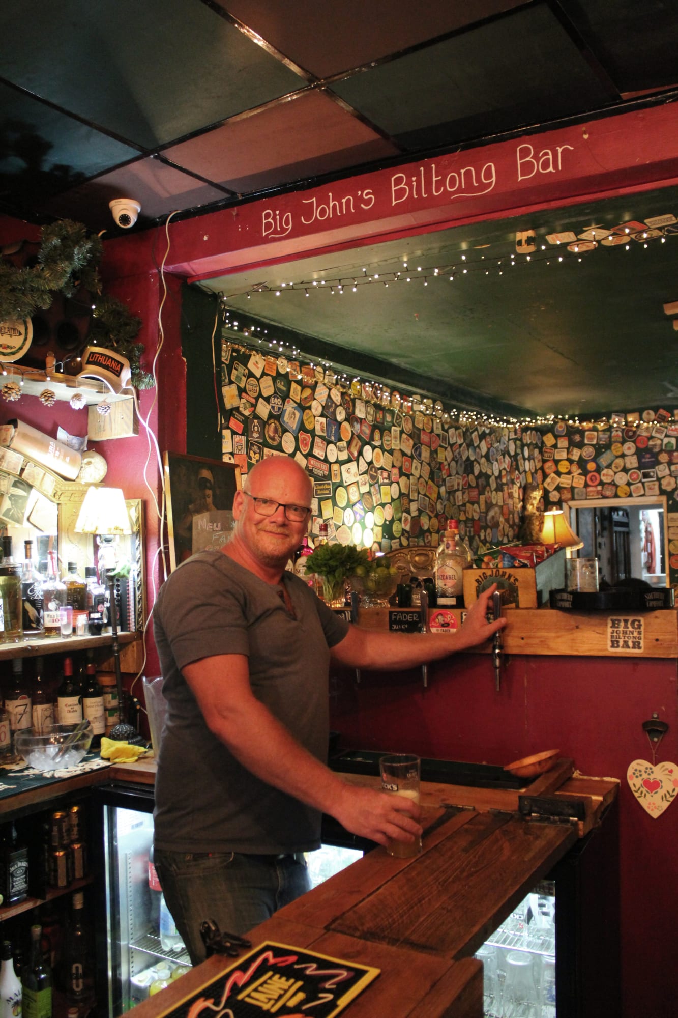 John at “Big John’s Biltong Bar”, 29 Deptford High Street, Photo by Mark Shackleton, 2022