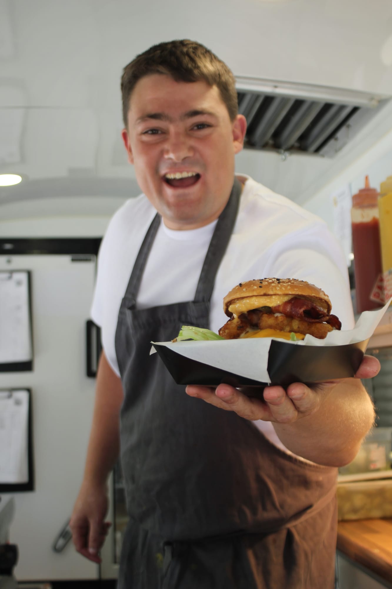 Steve at Sharkbait & Swim, Arch 11, 4 Deptford Market Yard, Photo by Mark Shackleton, 2022
