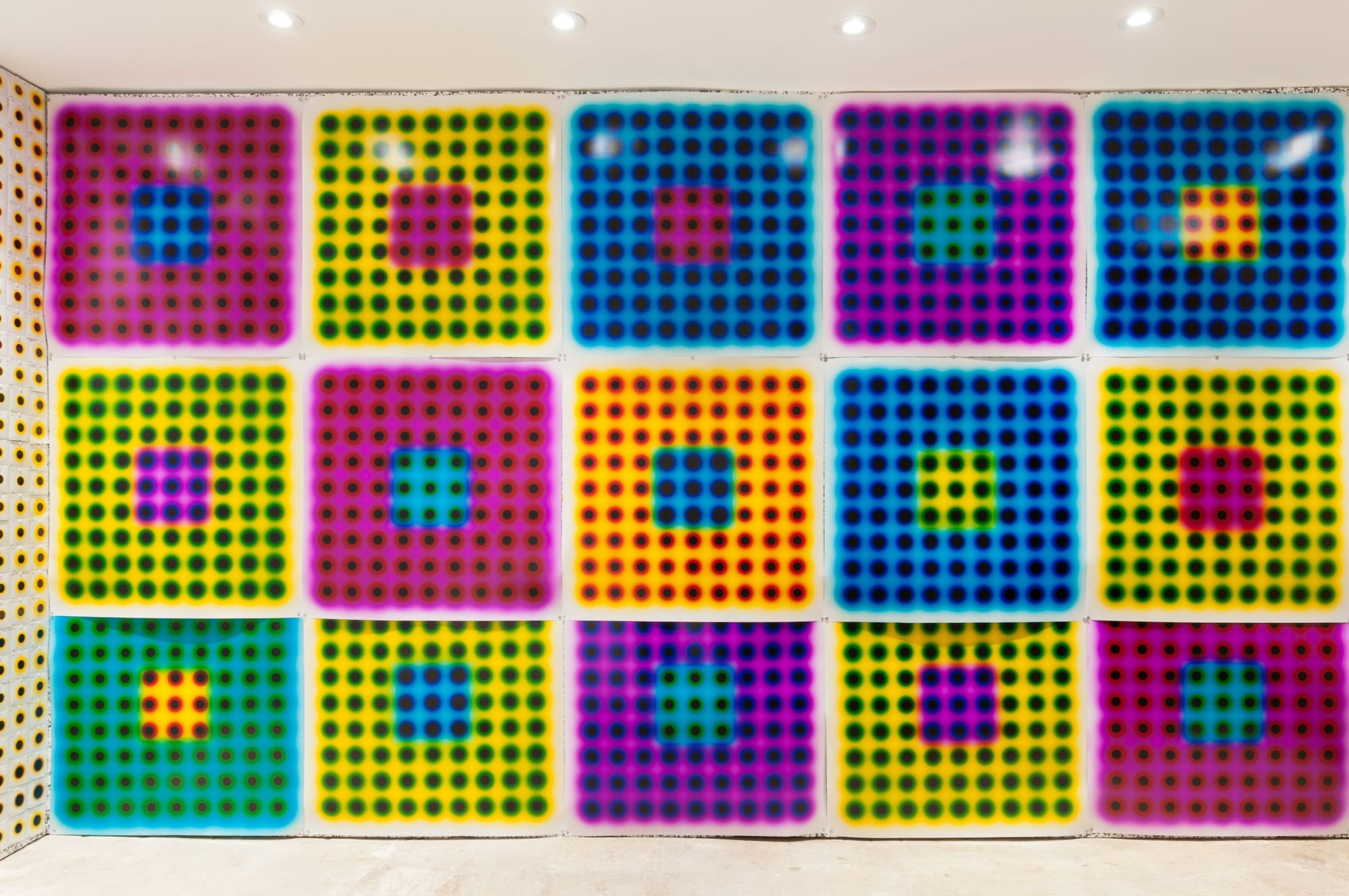 Site-specific installation; Light Movements prints view