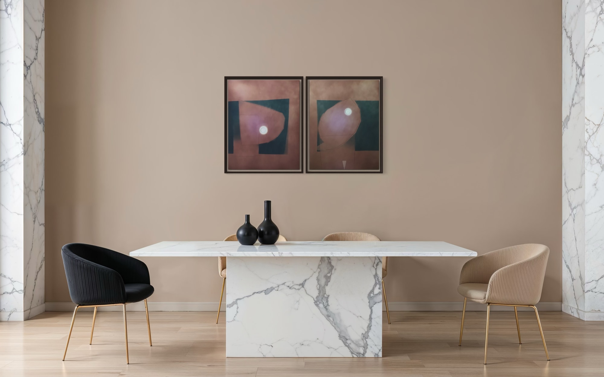 Two Forms, #1 and #2 view in situ