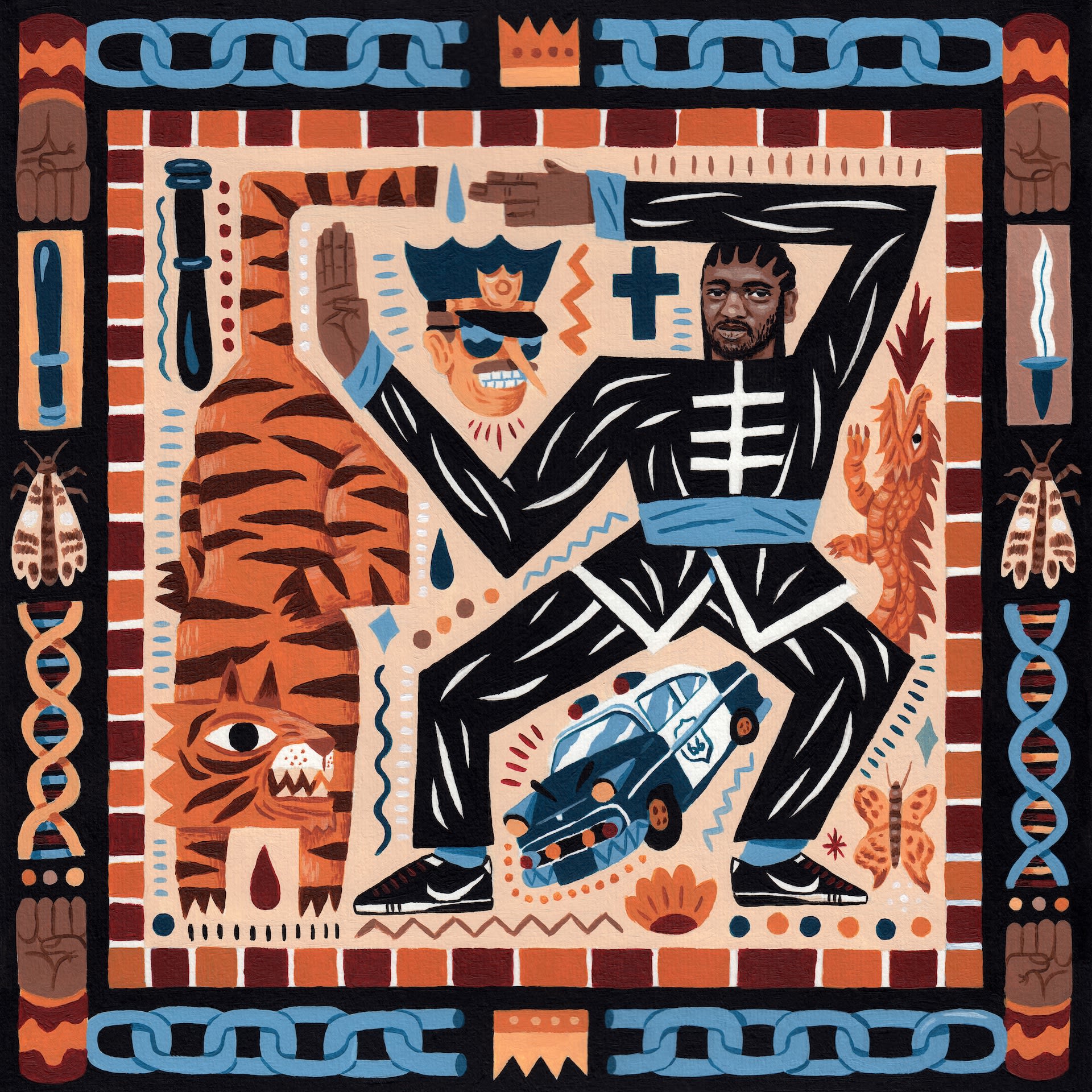 Kendrick, 2017, acrylic on paper, 30 x 30 cm, SOLD