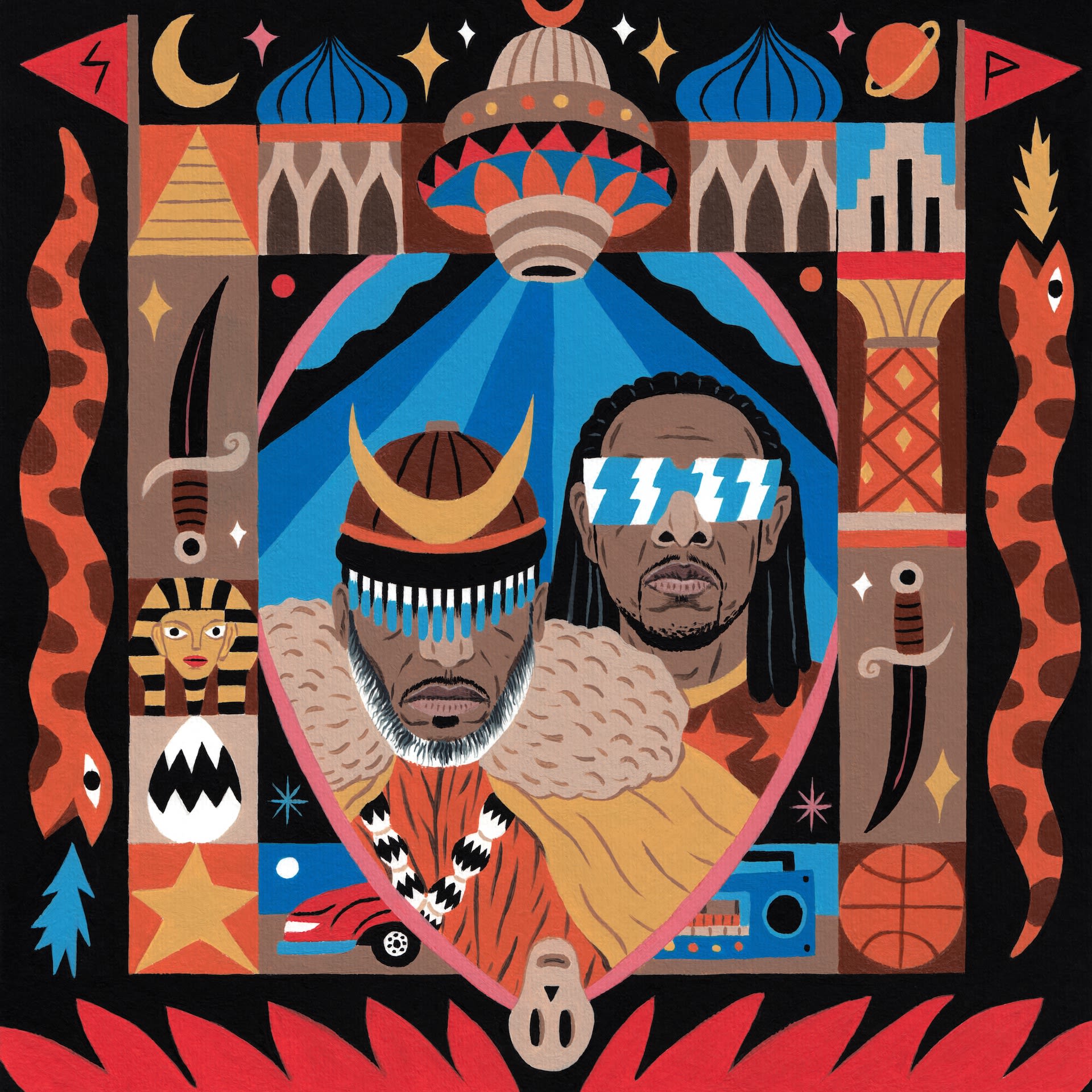 Shabazz Palaces, 2020, acrylic on paper, 30 x 30 cm
