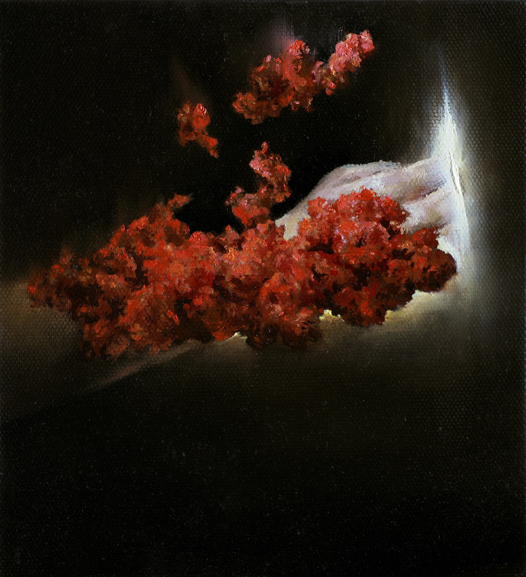 The Right Hand 2019 oil on canvas 24 x 22 cm