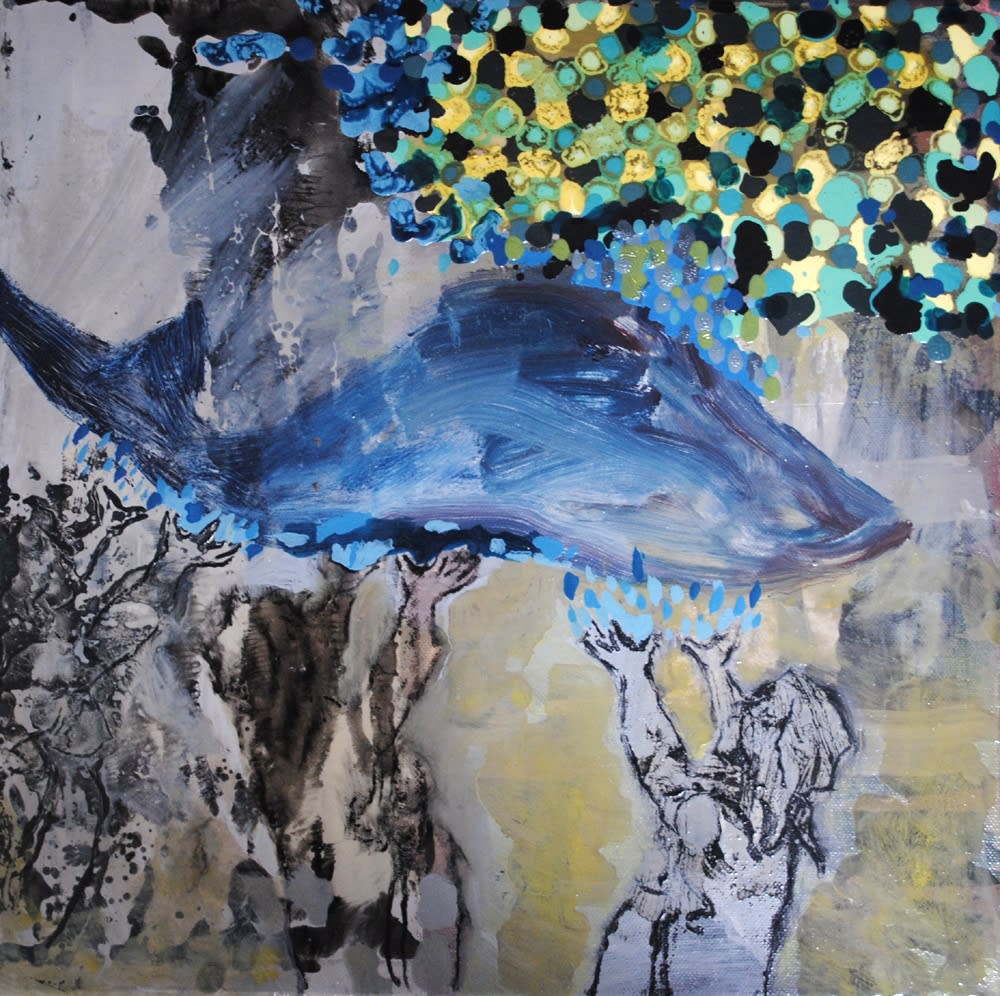 Thomas Brezing The making of a giant fish Oil on canvas 40 x 40cm