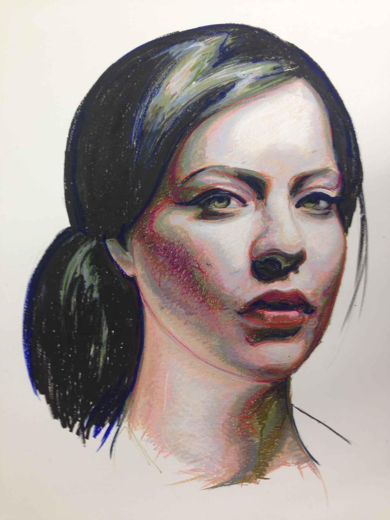 Mercedes Helnwein Jennie Oil pastel on paper 56 x 41