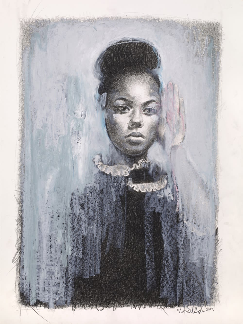 Mercedes Helnwein Honey Sinclair Pencil & oil pastel on paper 24 x 18