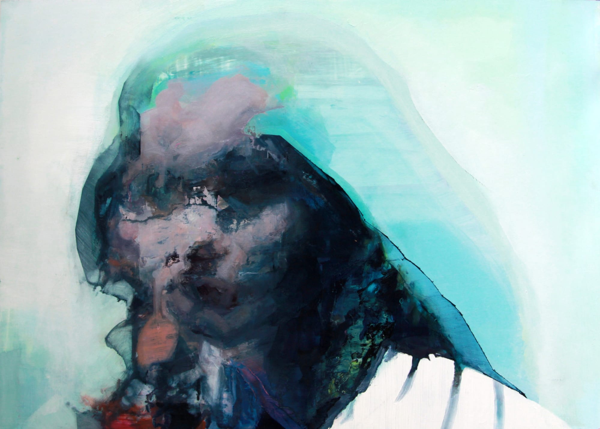 Cian McLoughlin Tronie - Woman leaning forward Oil on canvas 20 x 28 inches