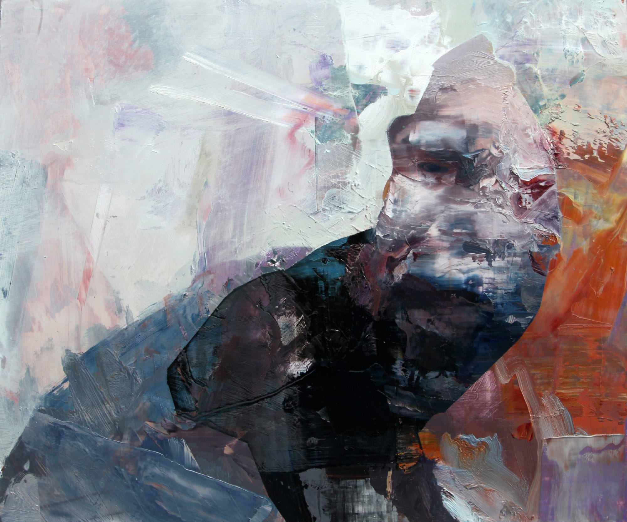 Cian McLoughlin Tronie - Smiling man Oil on board 20 x 24 inches