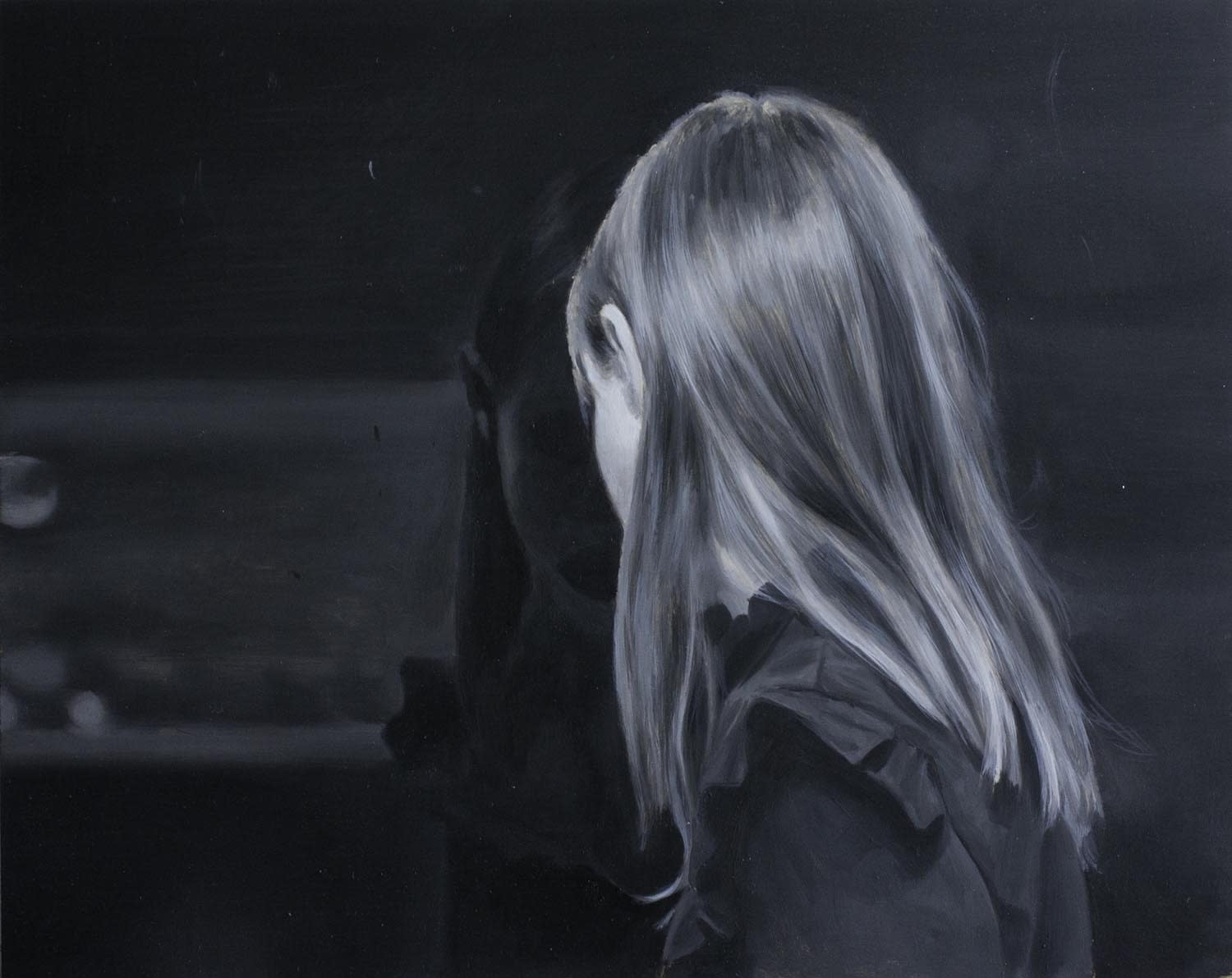 Patrick Redmond Dark mirror Oil on gesso panel 20 x 25 cm