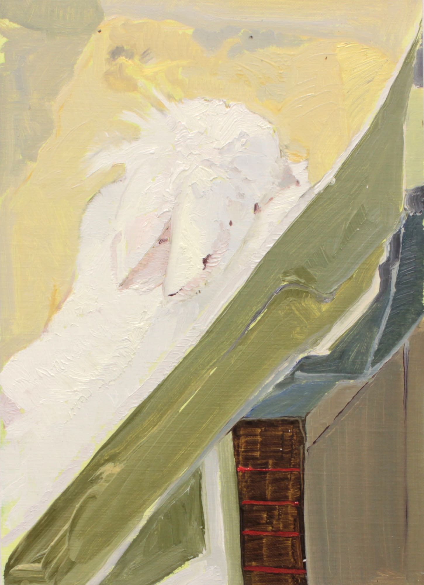 Mollie Douthit Chilly celebrities Oil on linen panel 30 x 20 cm