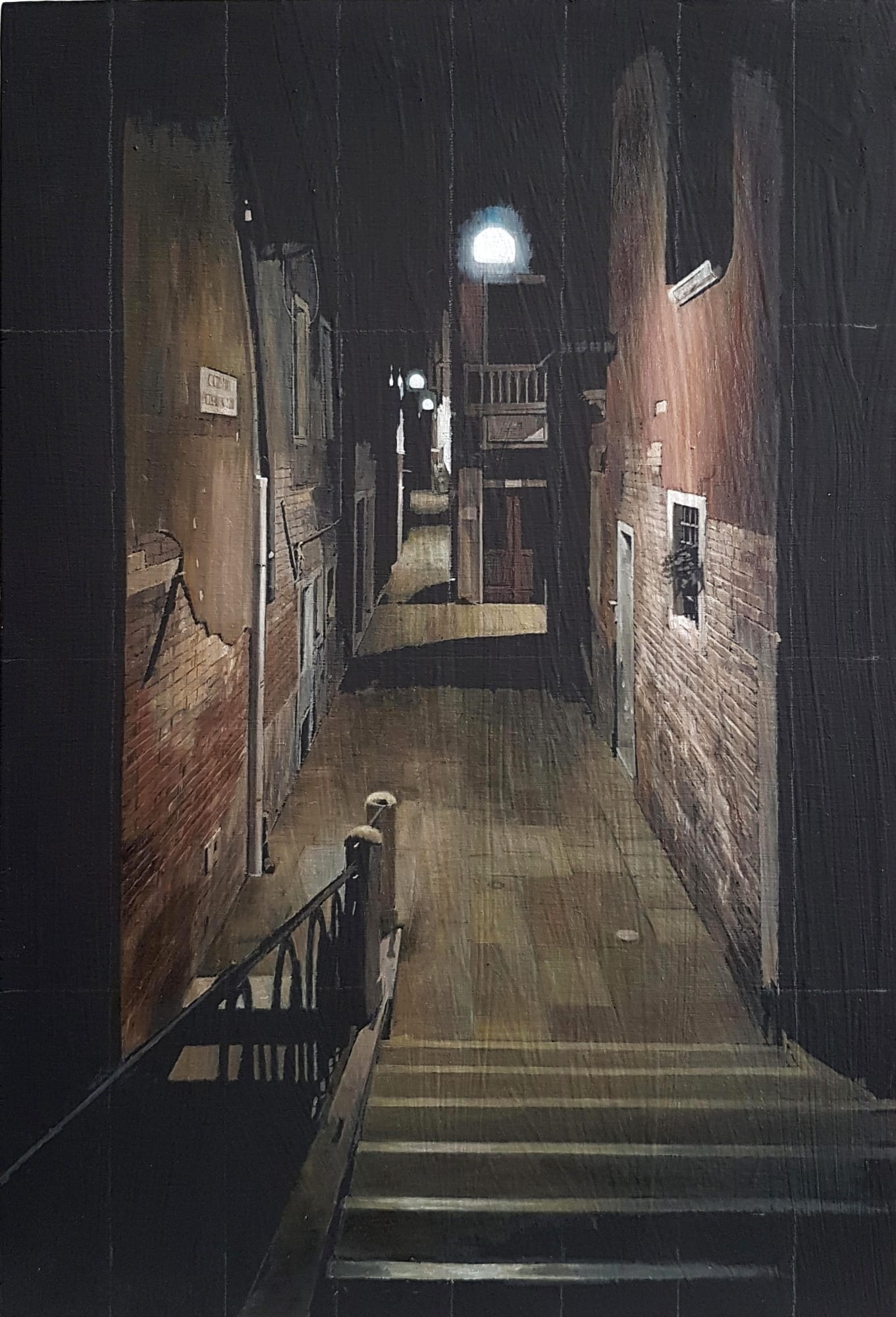 Francis Matthews, Calle Crosera, oil on board, 30 x 20 cm