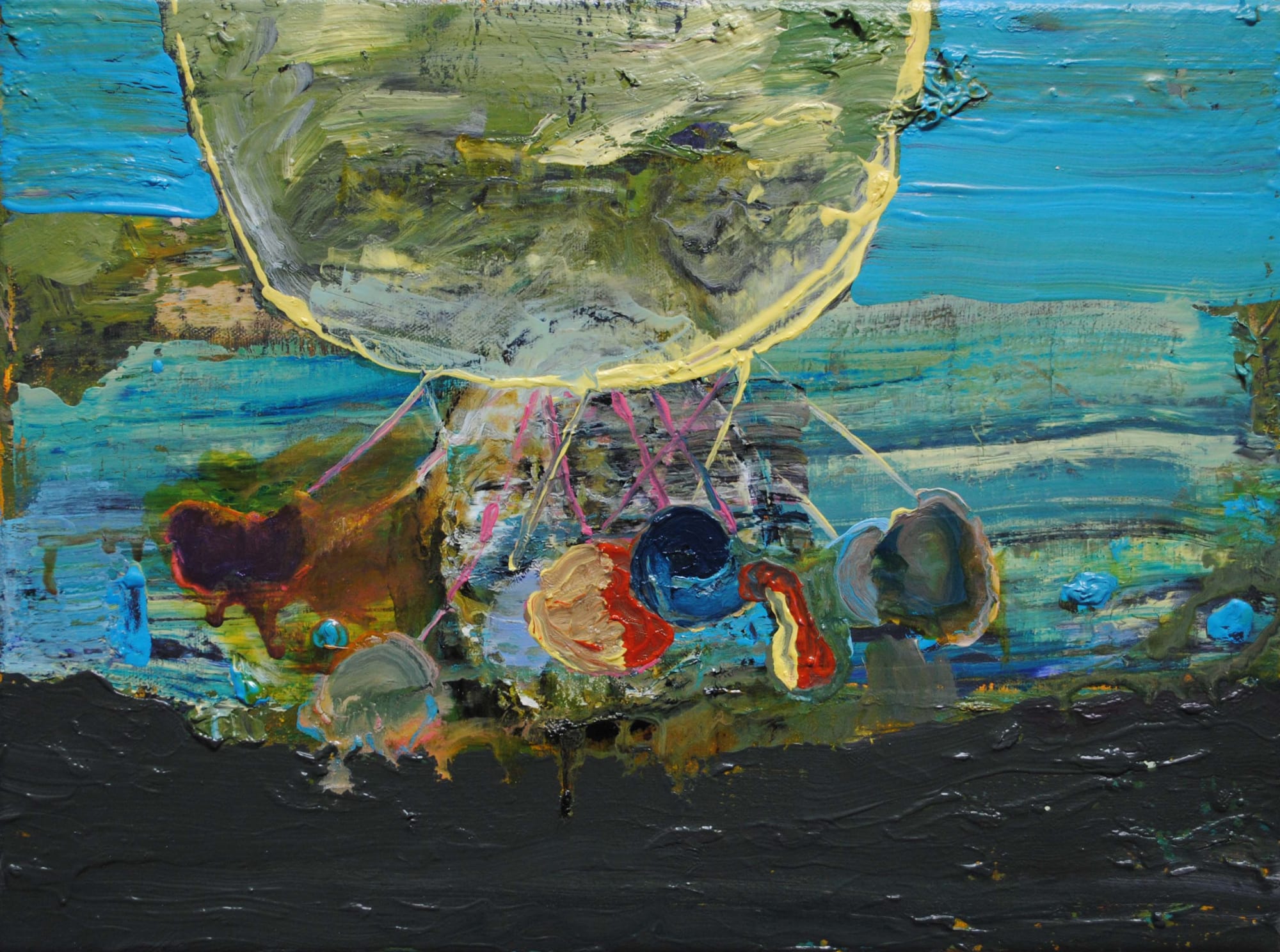 Thomas Brezing The heart learns a new way of feeling Oil on canvas 30 x 40 cm