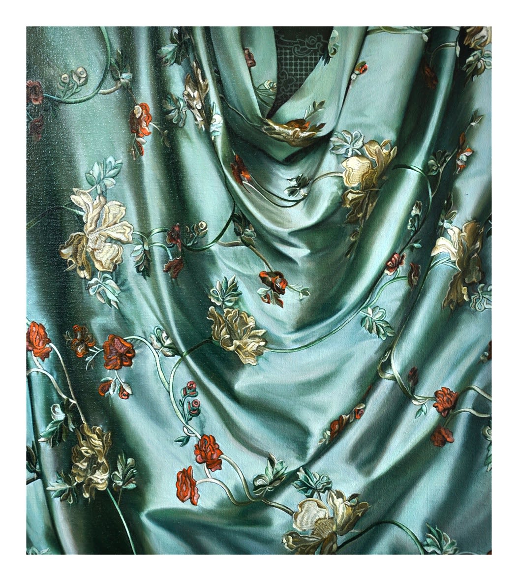 Jennifer Trouton Huddled Masses V Oil on linen 46 x 41 cm