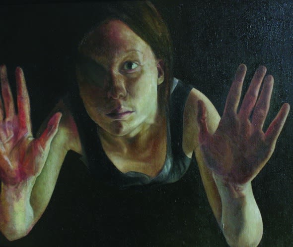 Sheila Pomeroy Oubliette Oil on panel 128 x 102 cm