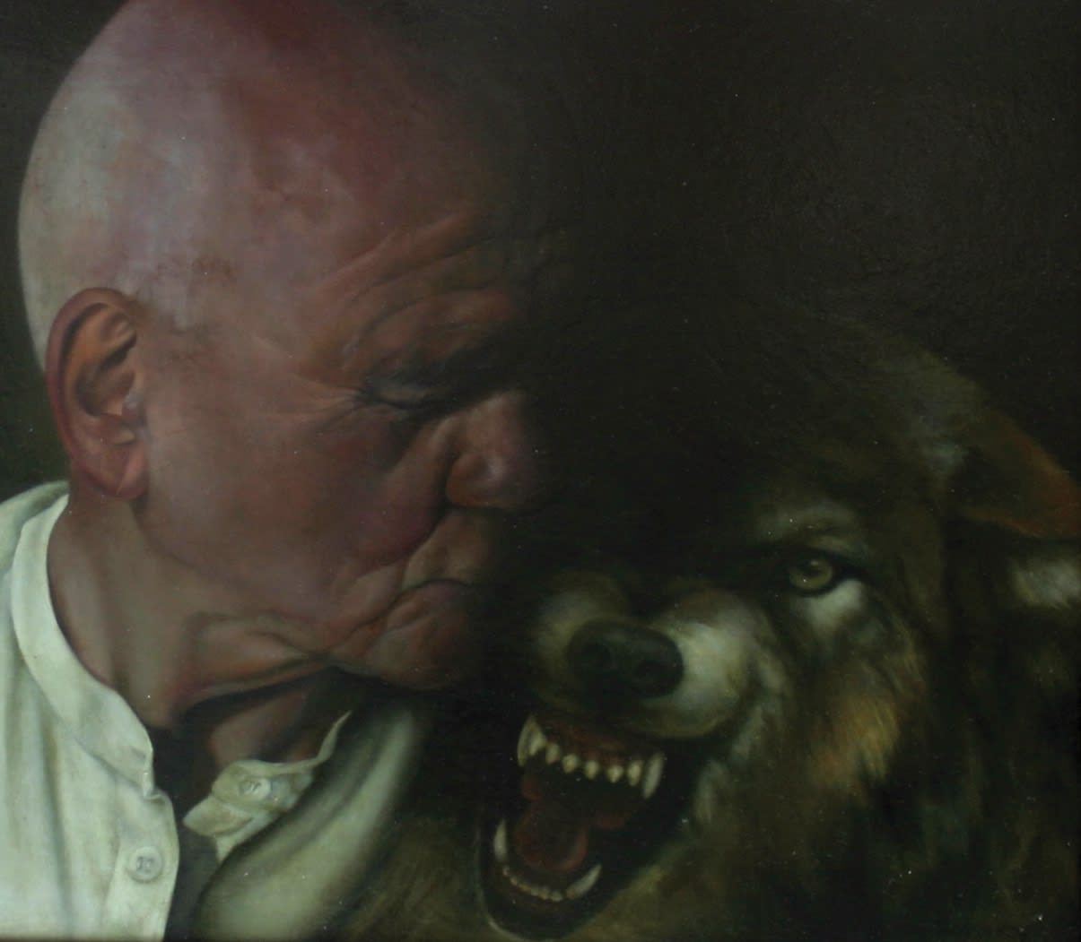 Sheila Pomeroy Shadow Kiss Oil on panel 43 x 54 cm