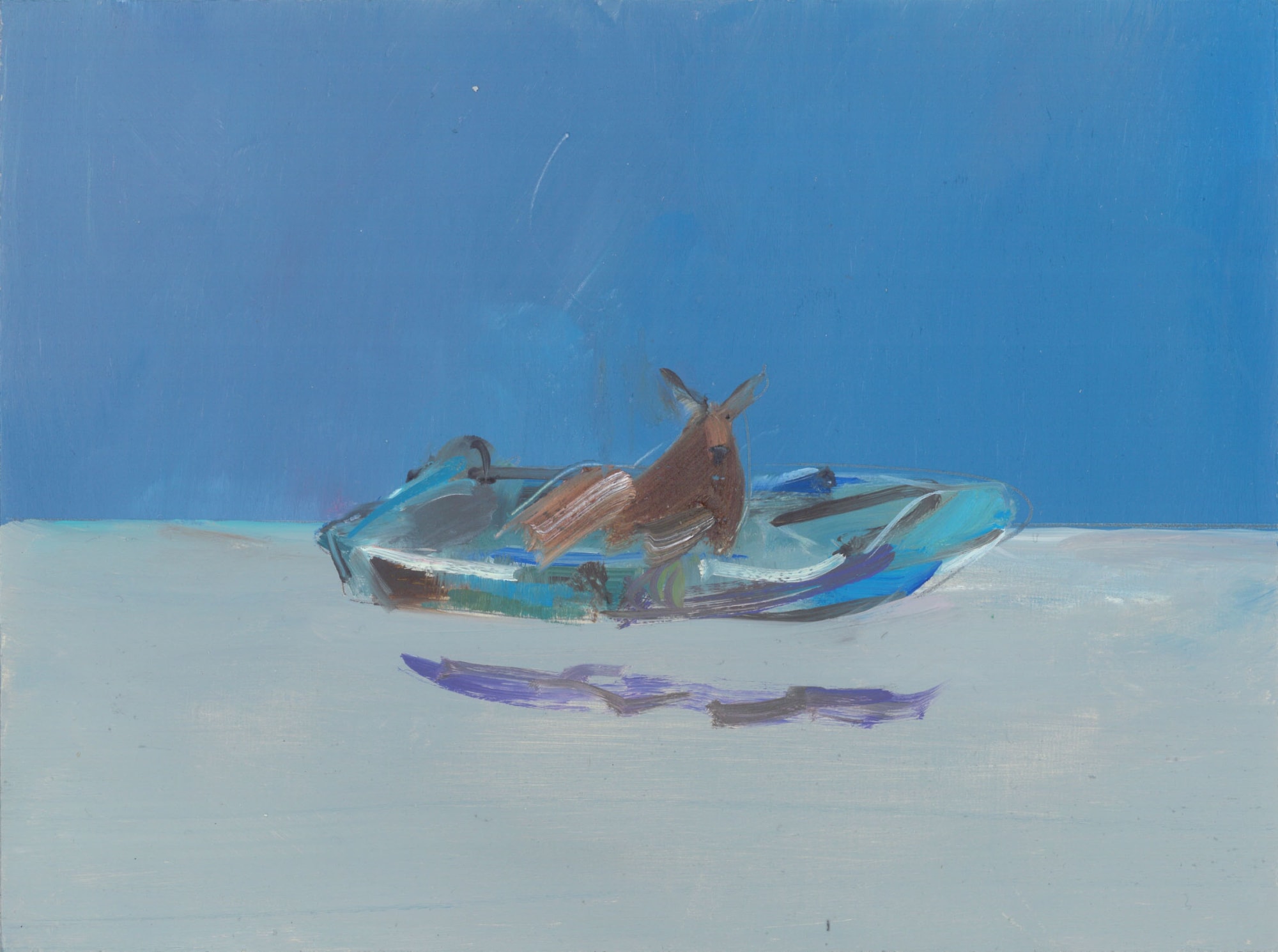 Gabhann Dunne Once a mariner Oil on gesso panel 15 x 20 cm