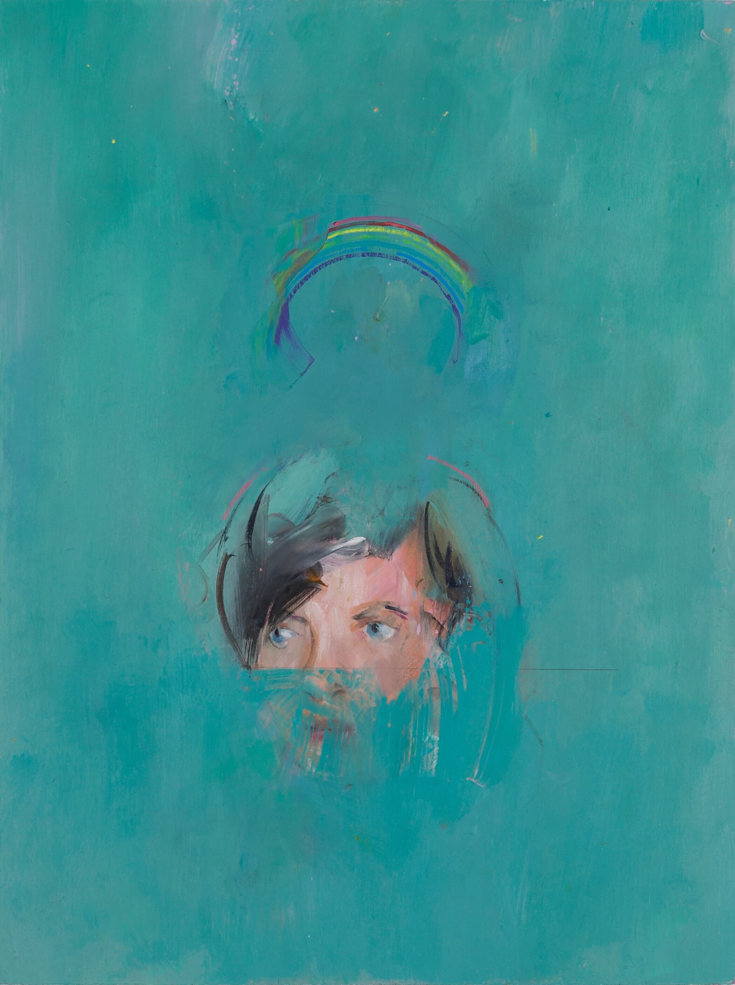 Gabhann Dunne Passenger Oil on gesso panel 40 x 30 cm