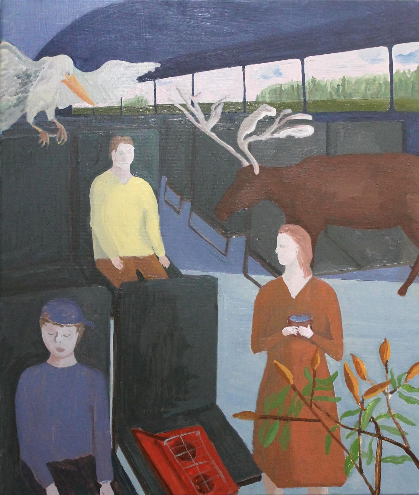 Oscar Fouz Lopez No signal Oil on canvas 70 x 60 cm