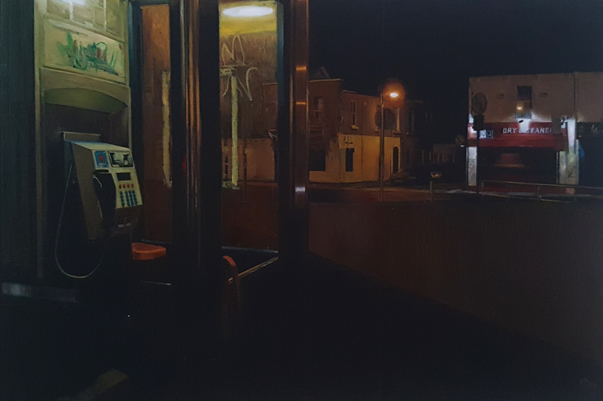 Francis Matthews Bridge oil on wood 20 x 30 cm