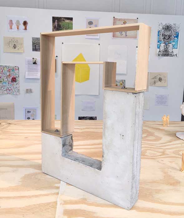 Adrian Duncan Monument to an improvisation Tulipwood & concrete