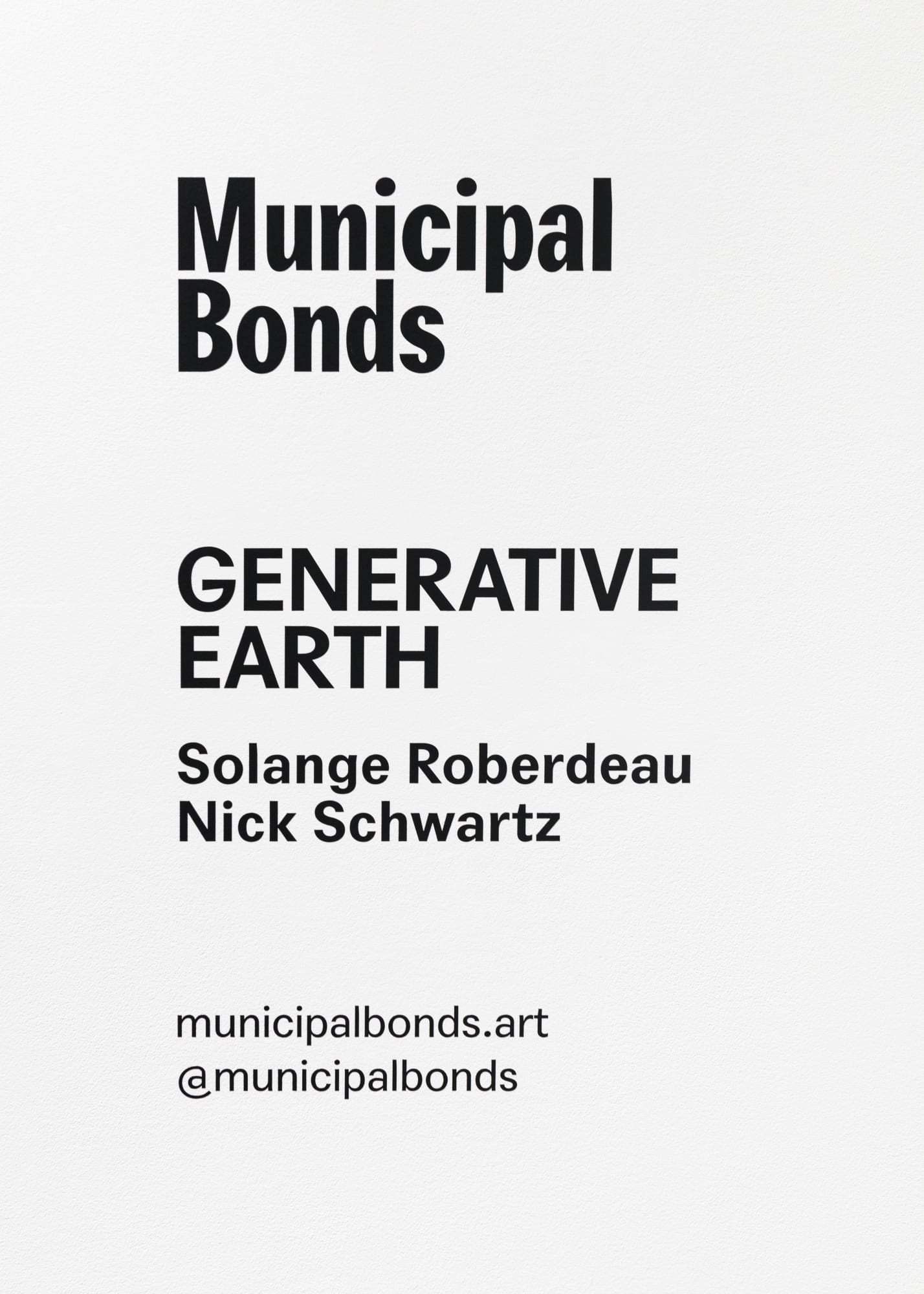Generative Earth: Solange Roberdeau & Nick Schwartz