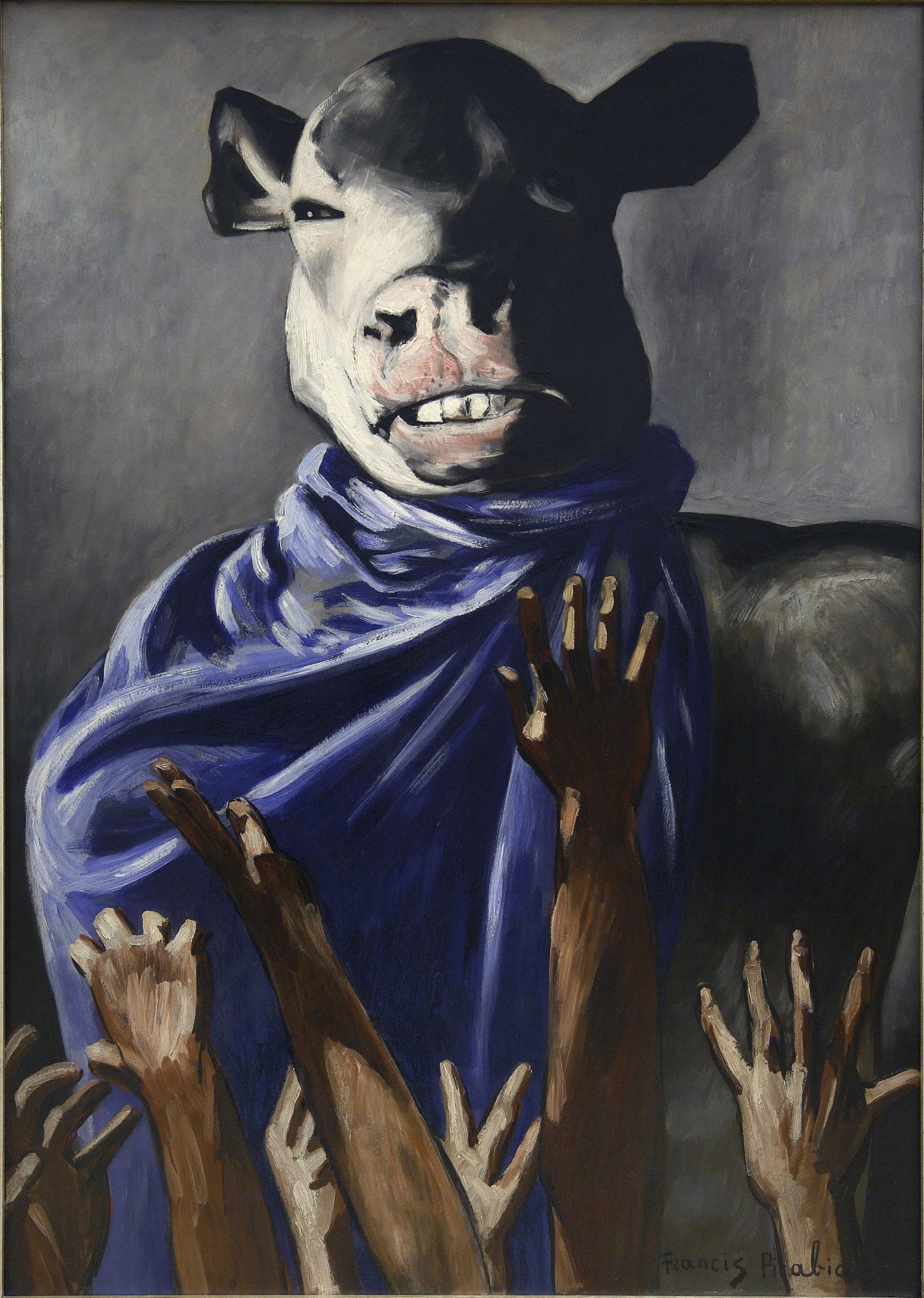 Francis PICABIA L’adoration du veau, 1941-1942, huile sur carton 106 × 76,2 cm collection centre pompidou