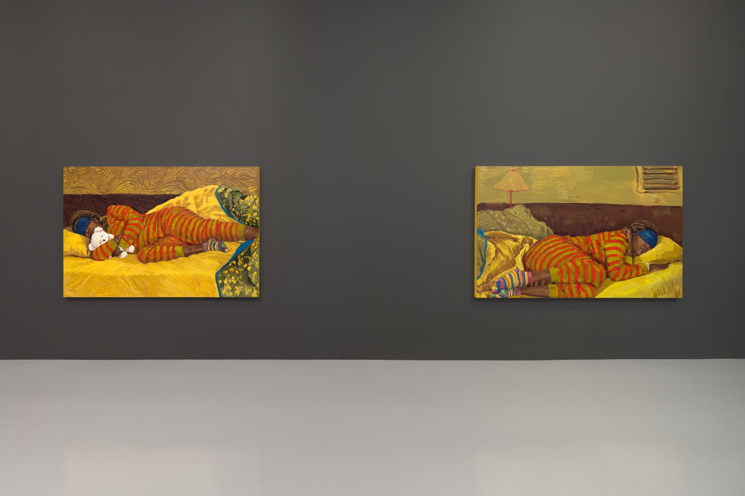 Installation View of Bedimmed Boundaries: Between Wakefulness and Sleep at Nicola Vassell Gallery. Photo: Lance Brewer