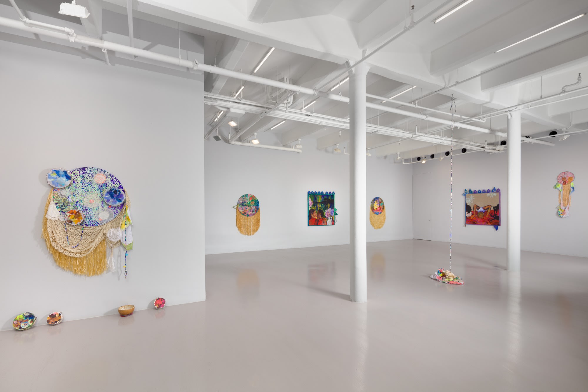 Installation view of Alberta Whittle: Towards a m̶o̶t̶h̶e̶r̶f̶u̶l̶ loving praxis, we cast seeds into the darkness at Nicola Vassell Gallery. Photo: Lance Brewer
