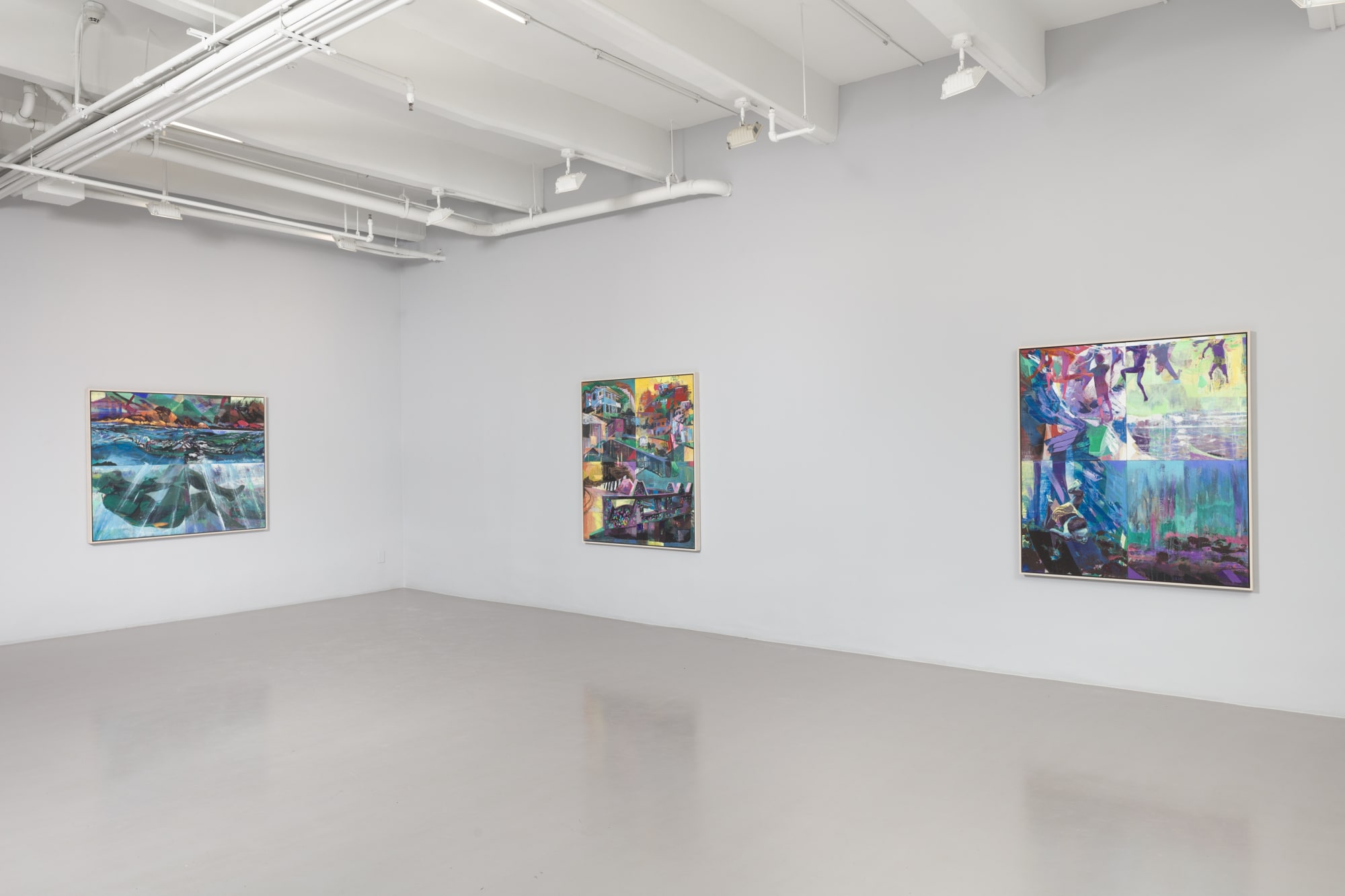 Installation view of Che Lovelace: Where the I Settles at Nicola Vassell Gallery. Photo: Lance Brewer