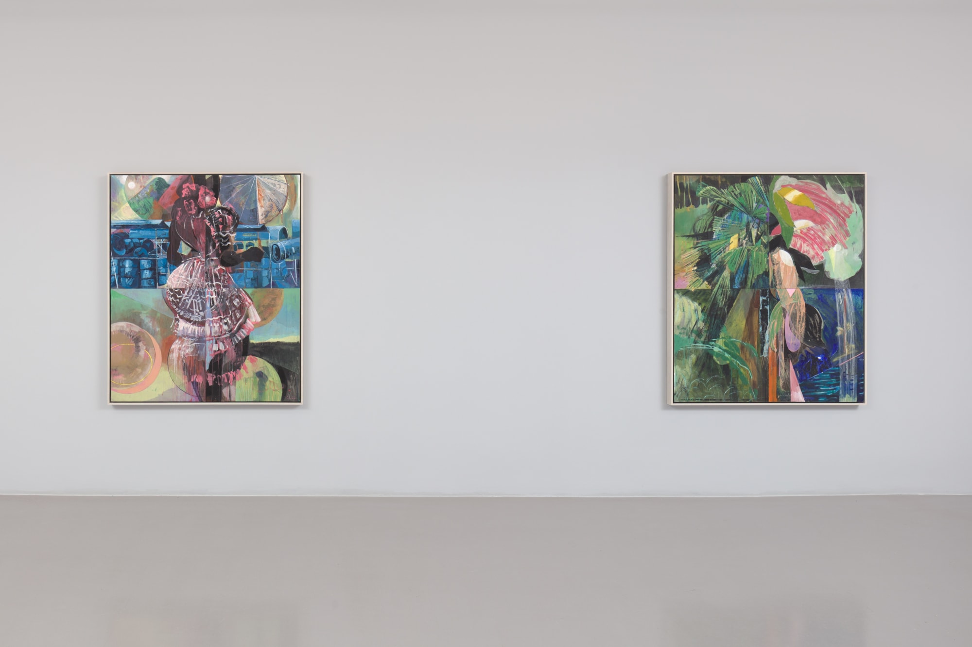 Installation view of Che Lovelace: Where the I Settles at Nicola Vassell Gallery. Photo: Lance Brewer