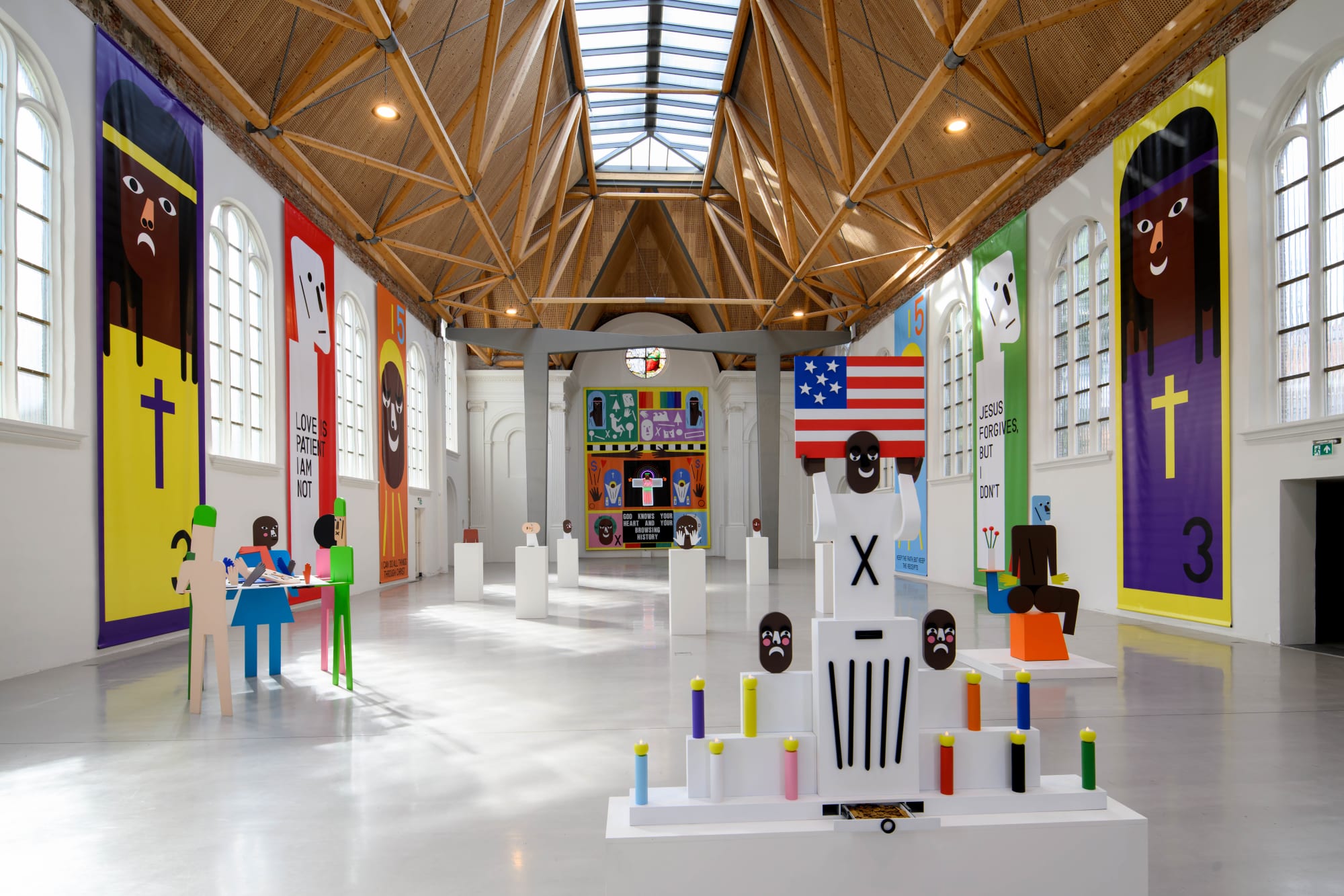 Nina Chanel Abney in The Elleboogkerk : kunsthal kAde, Amersfoort, Netherlands