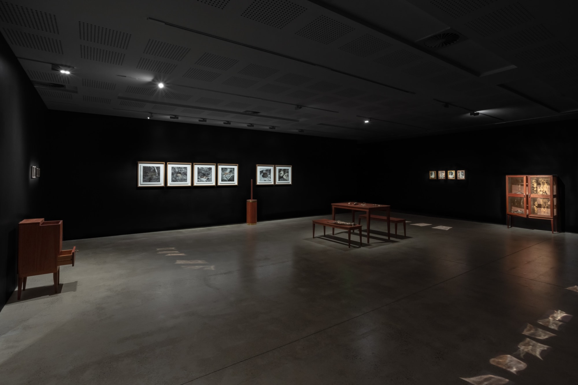 Installation view, ‘James Tylor: Turrangka…in the shadows’, UNSW Galleries, Sydney 2023 Photography: Jacquie Manning