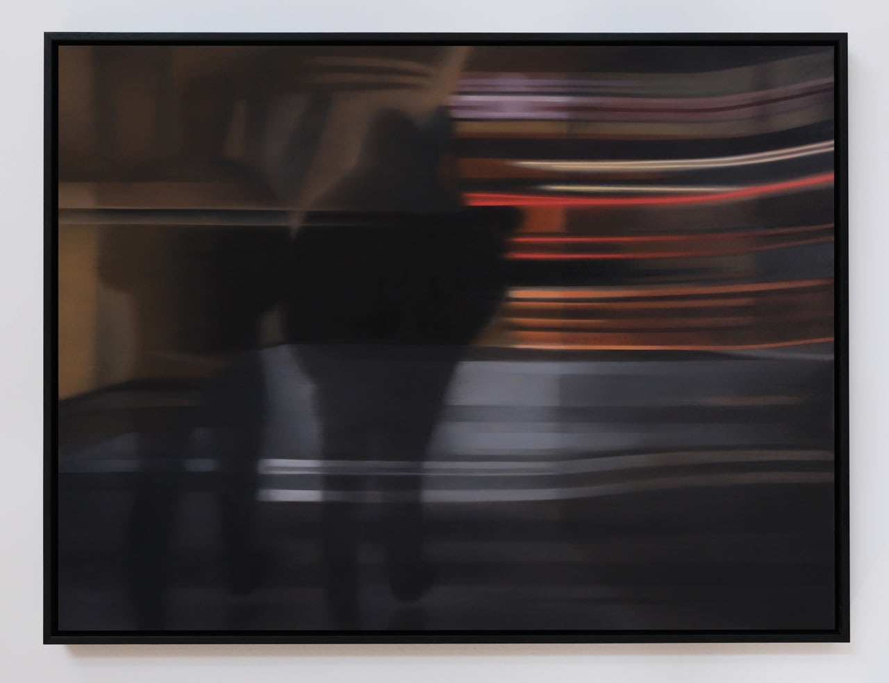 Joshua Charadia After dark, I lingered, a silhouette, 2025 oil on board 60 x 80 cm