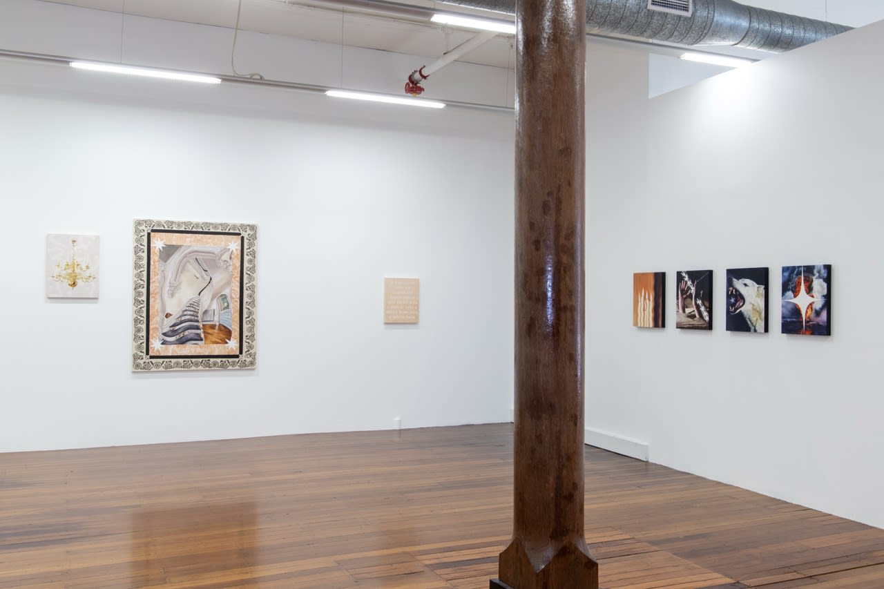 Savannah Jarvis Like holding a live wire and a thistle, 2025 oil on board 51 x 40 cm