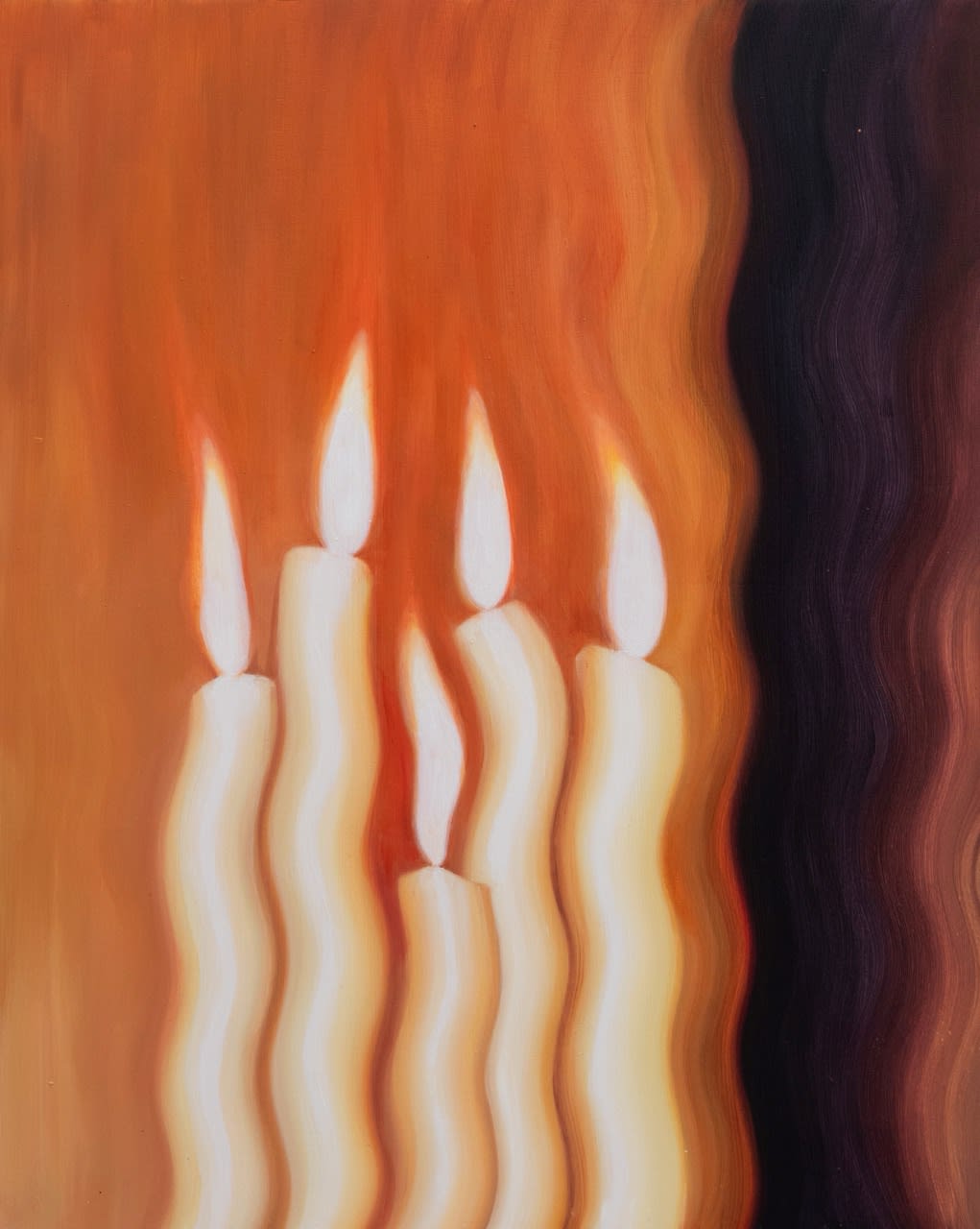 Savannah Jarvis Comparing Bodies with Gerhard Richter, 2025 oil on board 51 x 41 cm