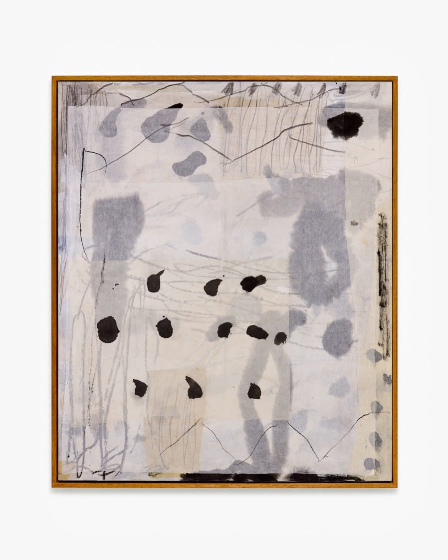 Seagulls in China (3), 2024, crylic, ink, pencil, paper on board, 63 x 73cm