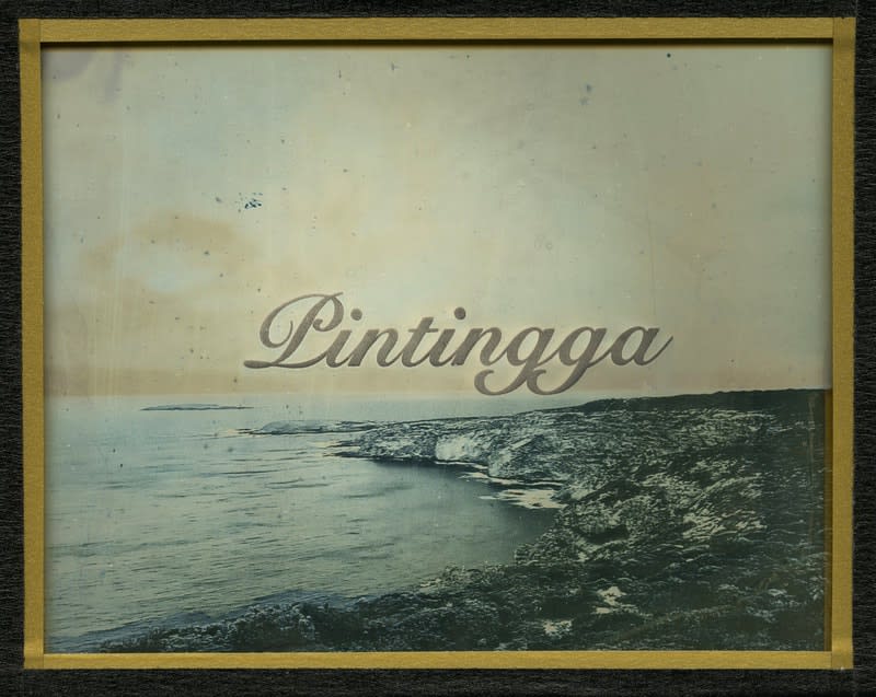 James Tylor We Call This Place (Pintingga), 2020 daguerreotype with engraved text 10 x 12.5 cm