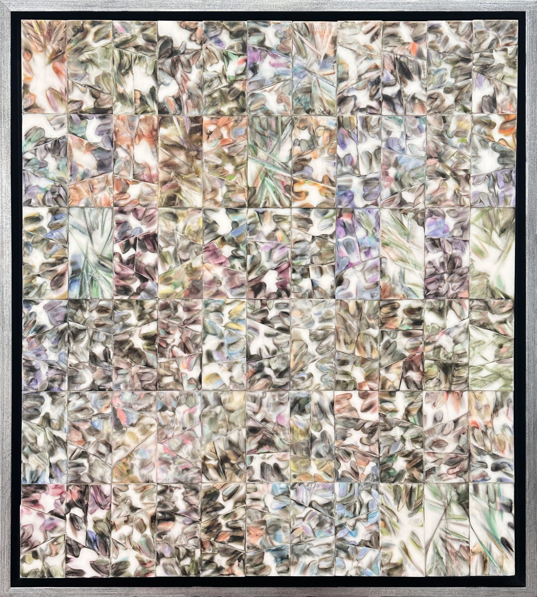 Erasing News: The Stones and Plants Under Flyover, Newspaper Ink on Erasers (2025) 《擦拭新聞：天橋之下的石頭與植物》，報紙墨水和橡皮擦（2025年）