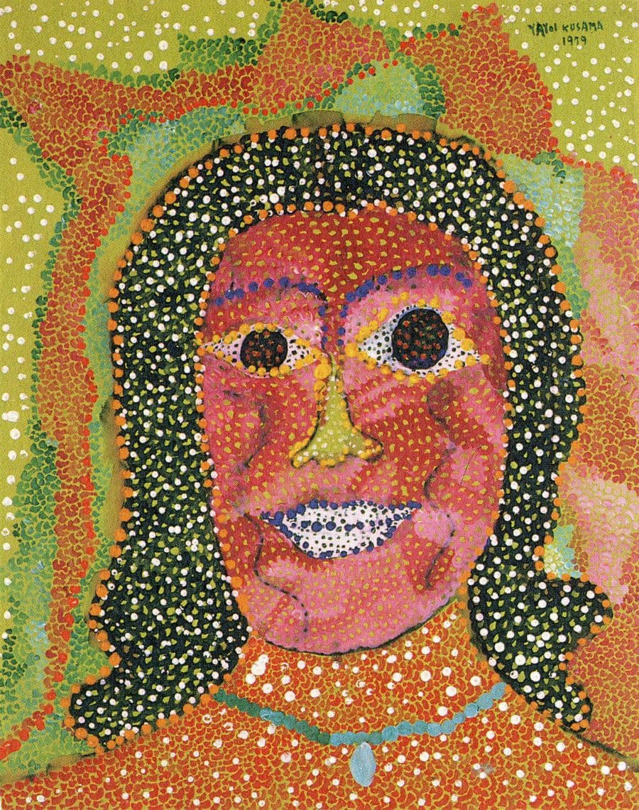 YAYOI KUSAMA 1979 Watercolour, oil 66 x 51.5cm