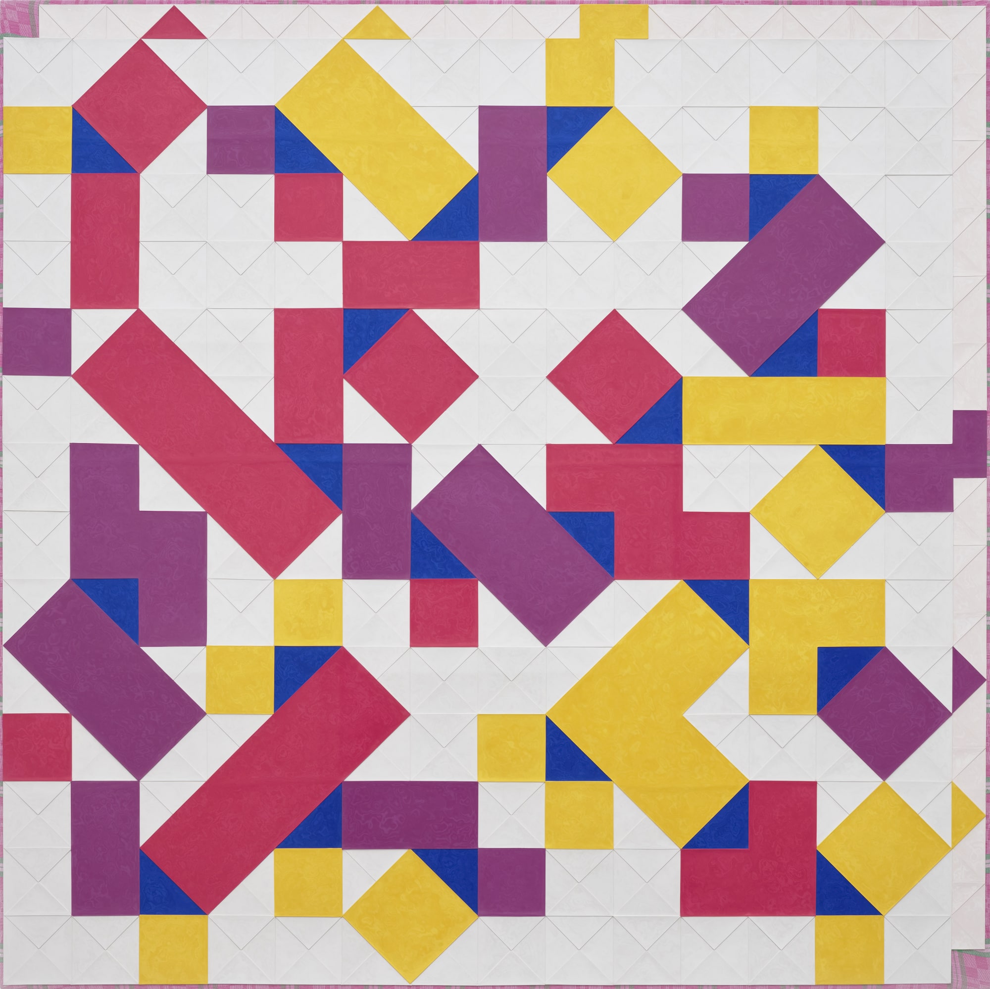 Zhao Yao A Painting of Thought IV-SG18, 2018 - 2019 Acrylic on found fabric 180 x 180 cm