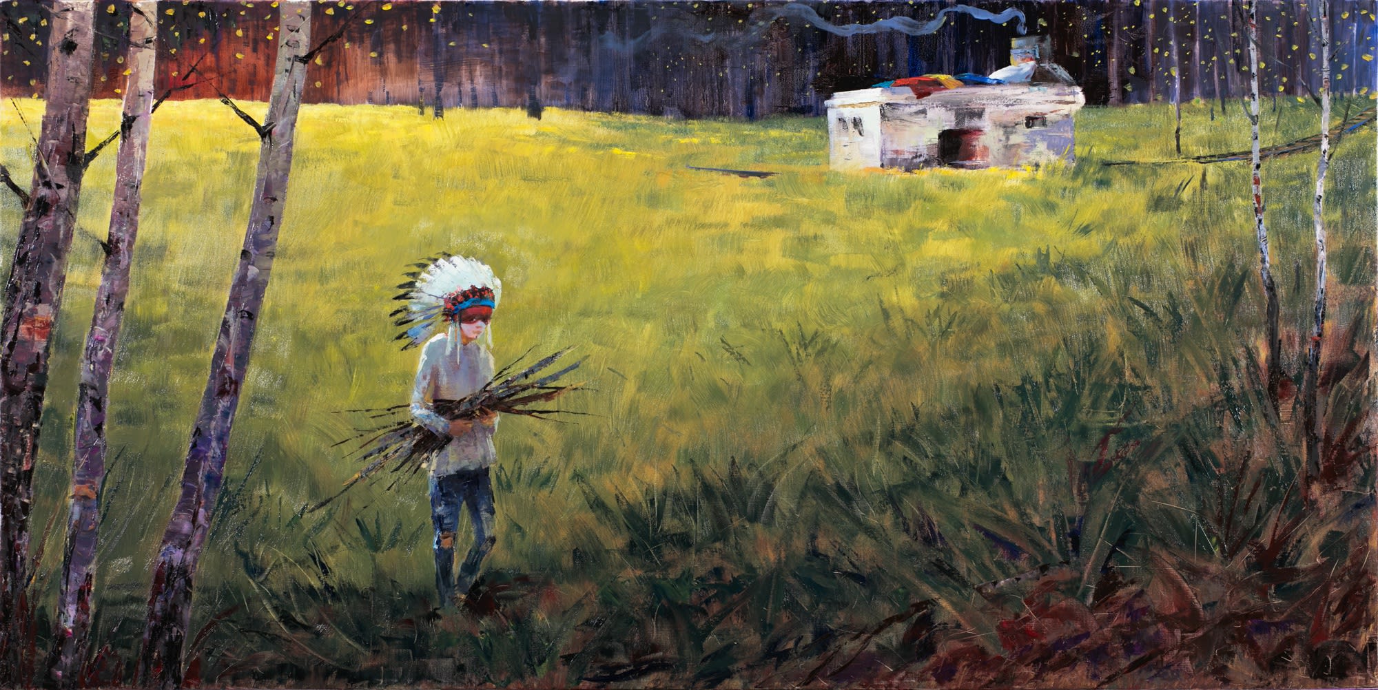 Ivan Razumov A young chief traveling on a stove, 2017