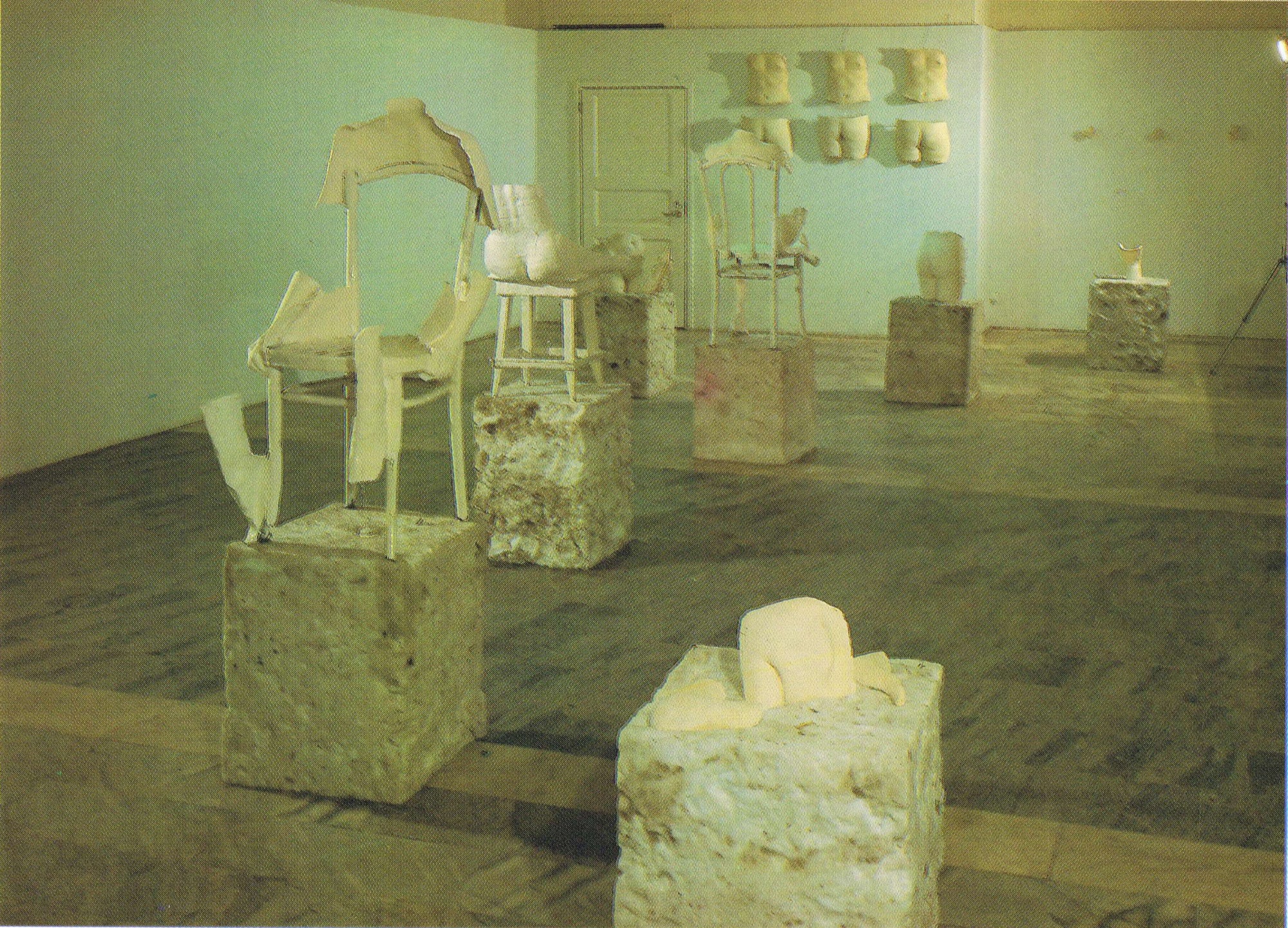 The exhibition of works by P. Cox, A. Chizhova and S. Sokhranskaya titled The Traces on the Platform General view