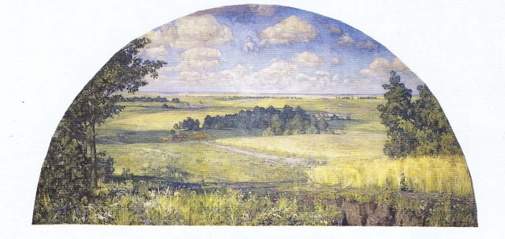 V. I. Snopov The landscape with the riders, 1952