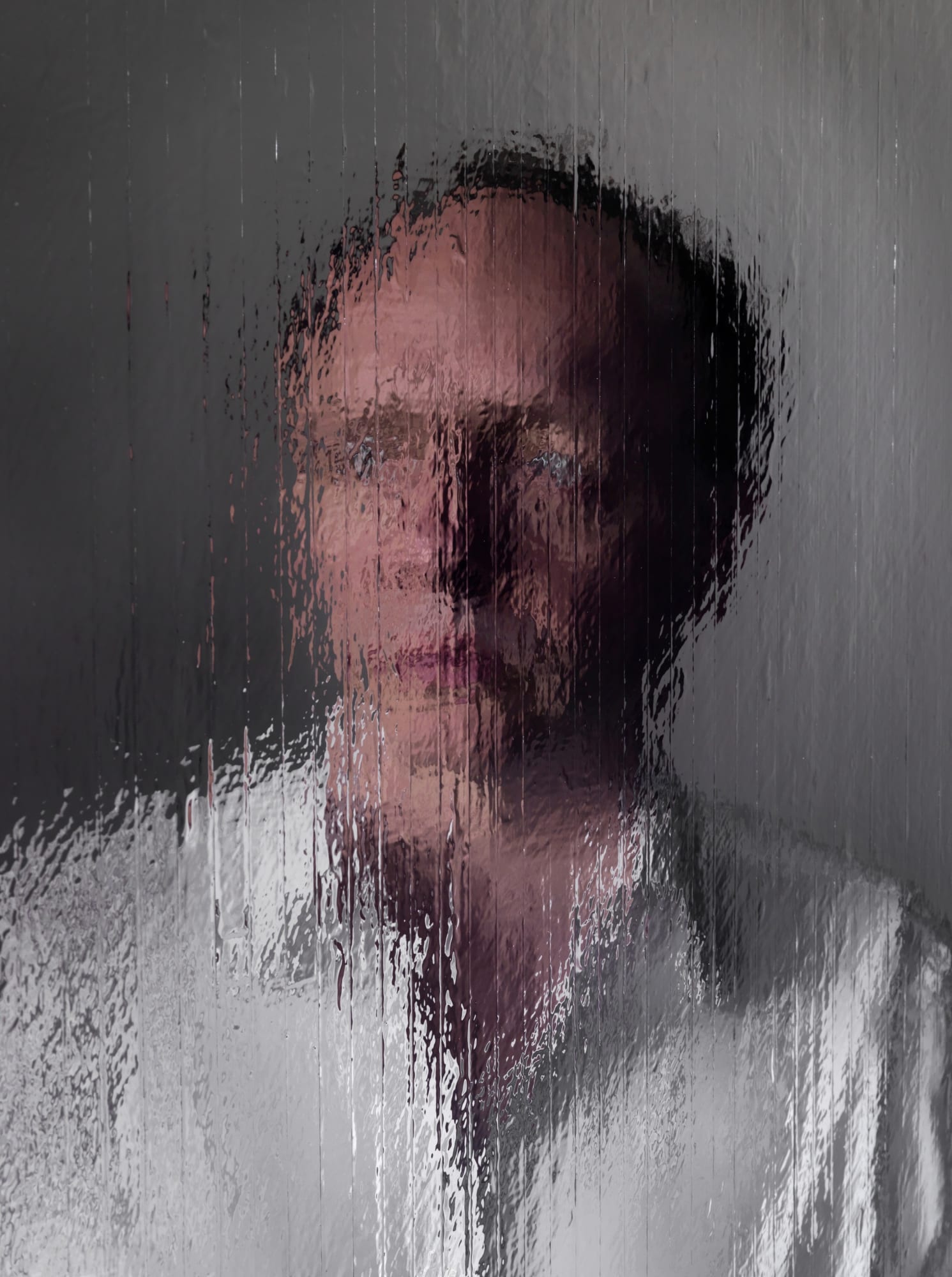 Gregor Hildebrandt The curator Peter Lang reflected in my work, 2010