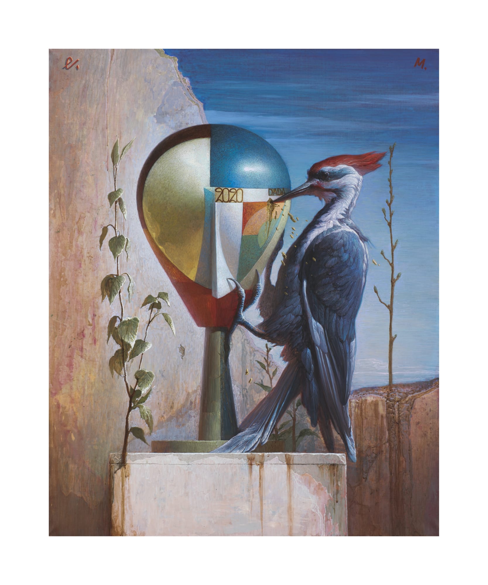 Егор Кошелев | Egor Koshelev Дадаистская голова | Dada Head, 2020 Холст, масло | oil on canvas 100 х 80 см