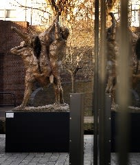 Ralph Brown's 'Meatporters' on display at Kings Place during 'Ralph Brown at Eighty', 2009