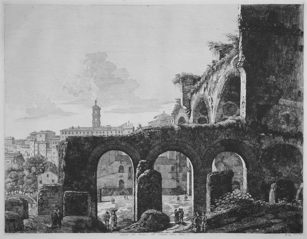 "Roman Antiquities" by Luigi Rossini (1790 - 1857)